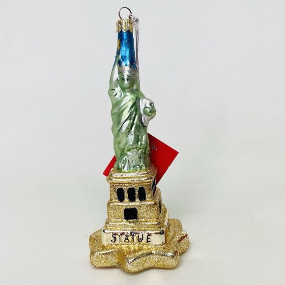 Landmark Creations Statue of Liberty Hand Blown Glass Christmas Ornament w/Box - Picture 2 of 12